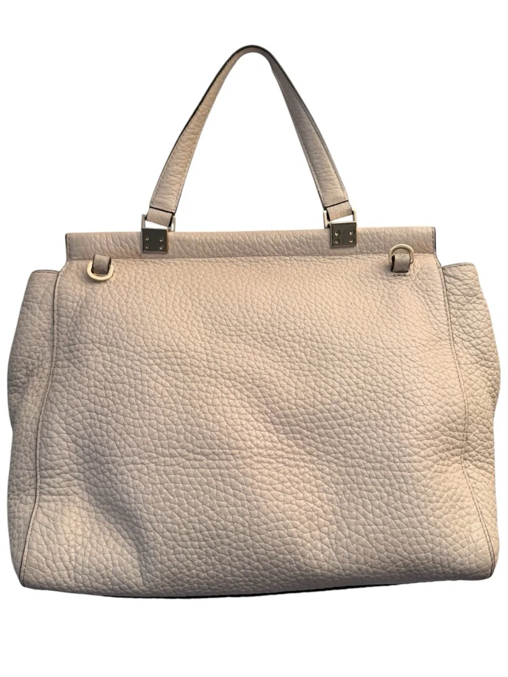 Kate Spade Pebbled Leather Top-Handle Satchel in Cream